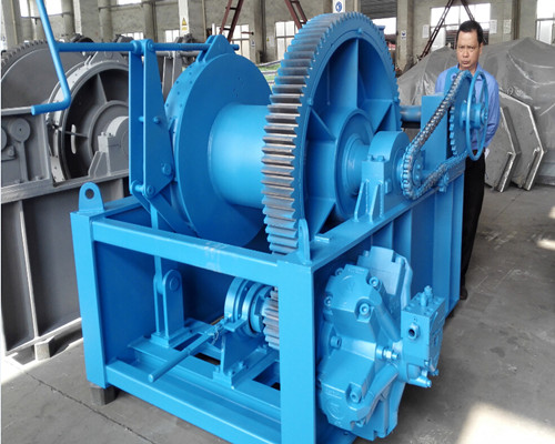 15T hydraulic mooring winch for Vietnam client
